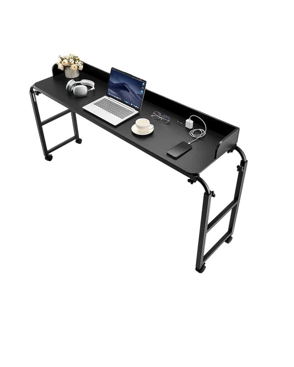 Sängbord, Höjdjusterbart, Mobil Design,Svart