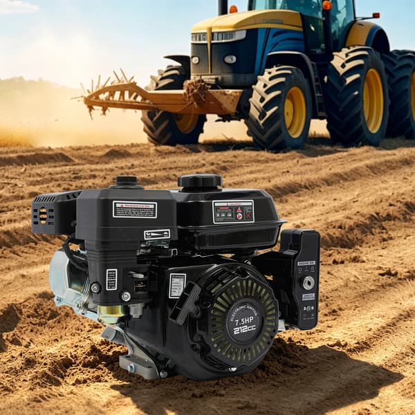 Benzinmotor, 7,5 HK, 210 cc slagvolumen,sort