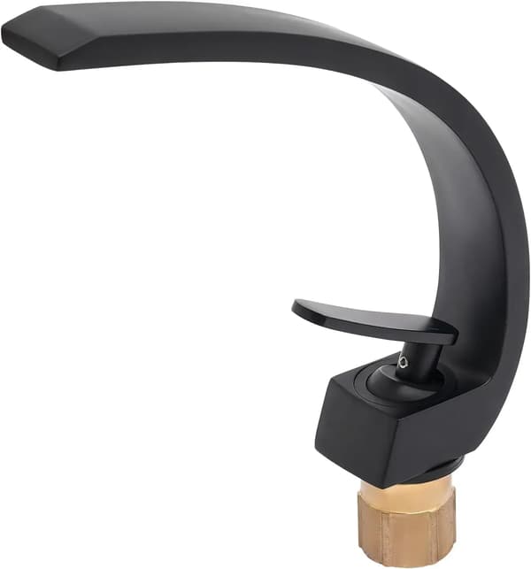 Badeværelsesarmatur, Moderne Design, Holdbar Messingkonstruktion,Messing, sort
