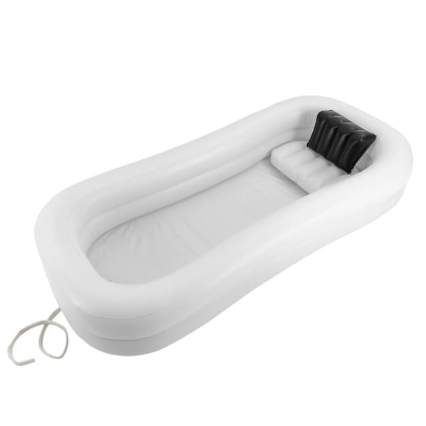 Oppustelig Badekar, Komfortable Puder, Bærbart Design,HVID