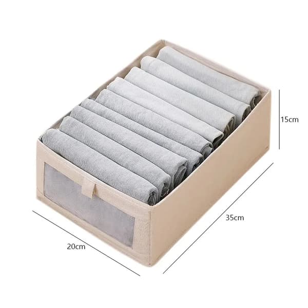 Opbevaringsorganisator, Foldbart Design, Alsidig Brug,M-Beige