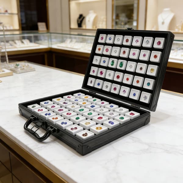 Diamantdisplay, Elegant Design, Skyddande Klar Lock,svart