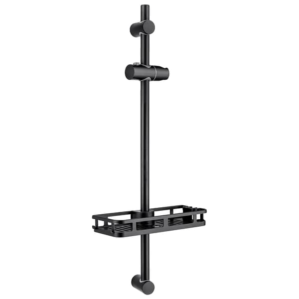 Brusejern, Holdbart Rustfrit Stål, Justerbar Højde,Sort, 70cm-a