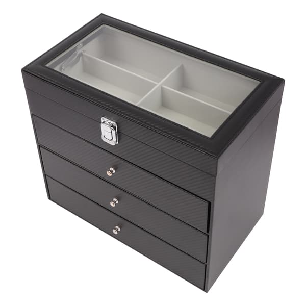 Brilleorganisator, Låselig, Multi-Lag Opbevaring,sort