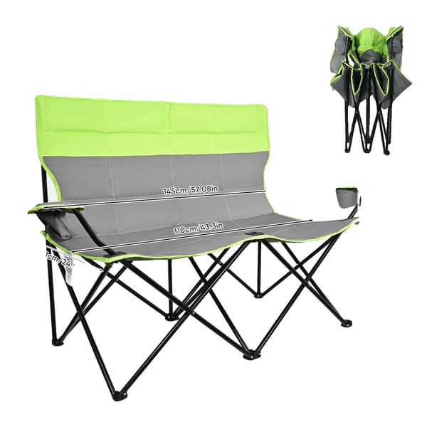 Campingstol, Hög Ryggstöd, Bärbar Fällbar Design,grön