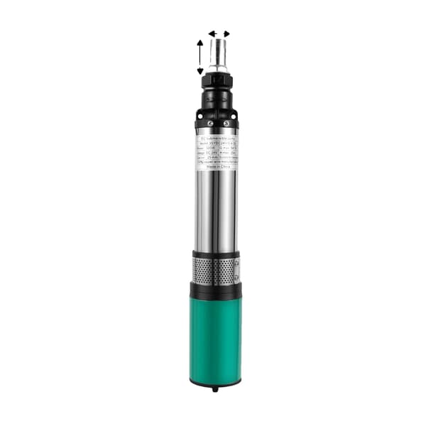 24V Nedsänkbar Vattenpump, 320W Effekt, Max Lyft 25m,EU, Silver, 24V