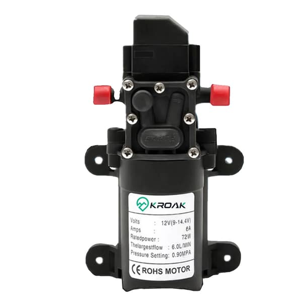 Membranpump, 130 PSI tryck, 6L/min flödeshastighet,Rakt