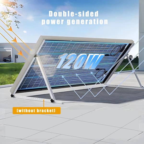 Solpanel, Høj Effektivitet, Holdbart Design,1PCS  120W   Kabel