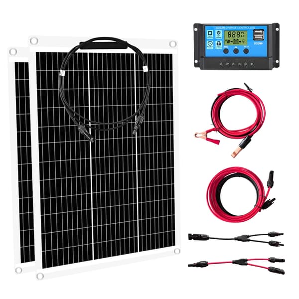Solsystemset, Monokristallpanel, Hög Effektivitet, 200W Kit