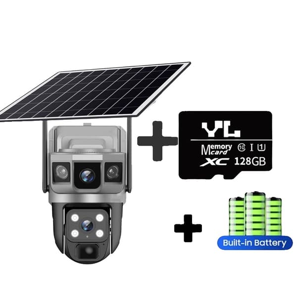IP-säkerhetskamera, Nattseende, Smart Detektion,4G Kamera 128G Kort