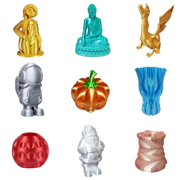 3D Filament, PLA Plus Silk, Glat Printoplevelse,Silke Hvid 5.5kg