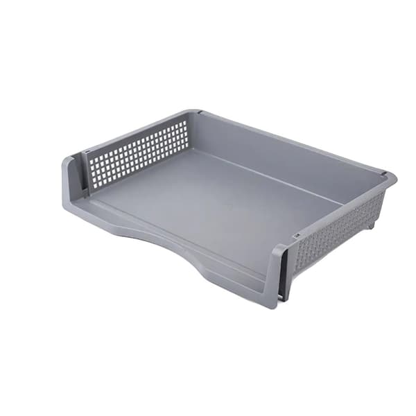 Dokumentorganisatör, Stapelbar Design, Hållbart Material,grå-337x240x70mm