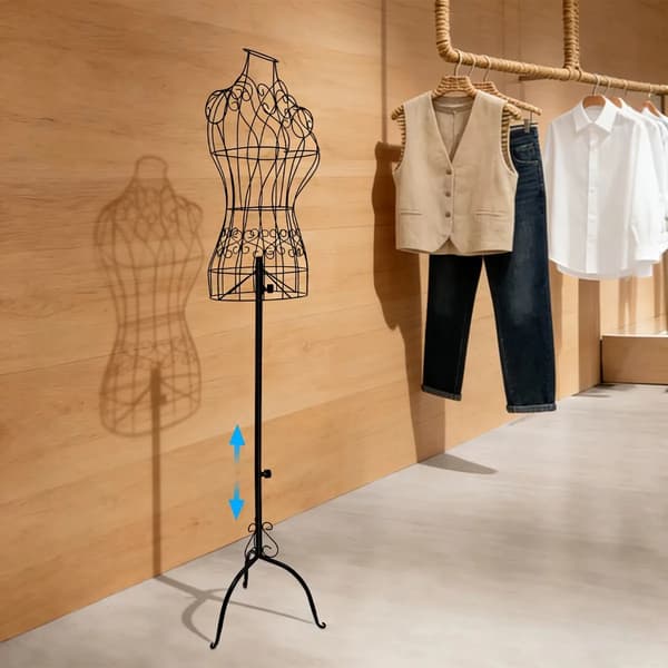 Mannequin, Överkroppsdesign, Justerbar Höjd,Röd