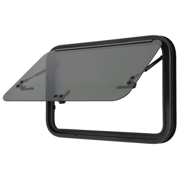 Husvagnsfönster, Fällbar Design, Flugscreen med Mörkläggning,svart
