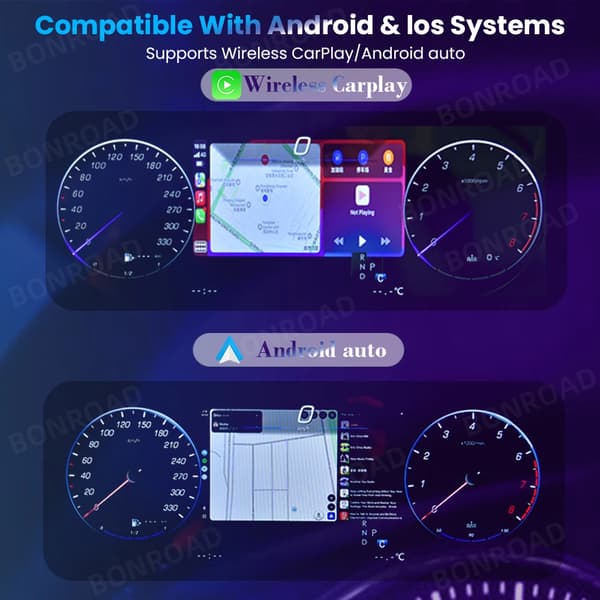 Digitalt Instrument Cluster, Trådløs CarPlay, Android Auto Support,W166 X166