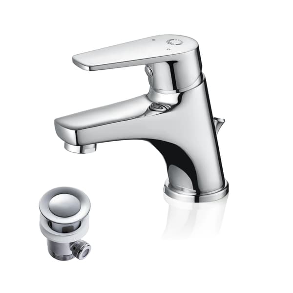 Vaskeskuffe, Dækmonteret, Vandbesparende Aerator,Krom, G3/8