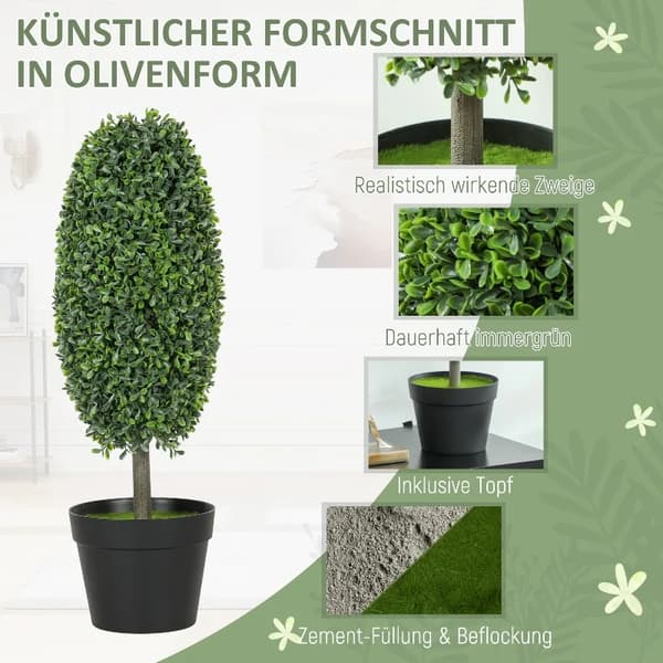 Kunstige planter, UV-bestandige, holdbart design,hær grøn