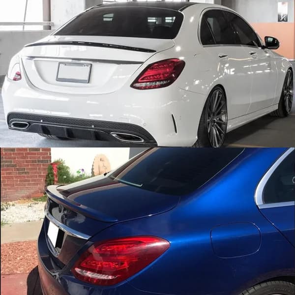 Spoiler, AMG Stil, Holdbart ABS Materiale,Kulfiberlook