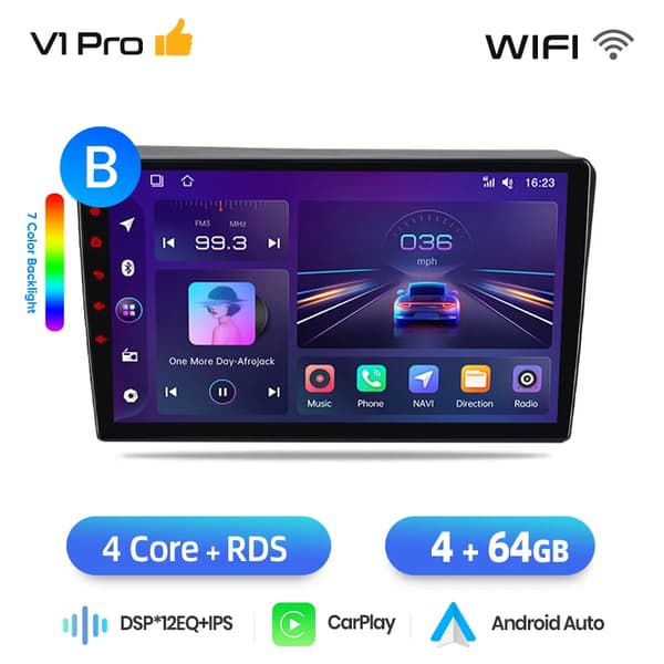 Bilradio, Touchscreen Multimedia Afspiller, Navigationssystem