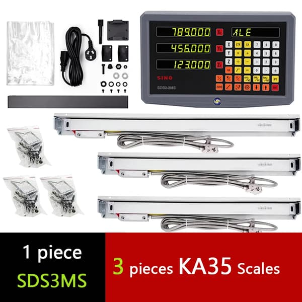 DRO Kit, 3-axlig installation, högprecisionsmätning,DRO-3PCS KA35