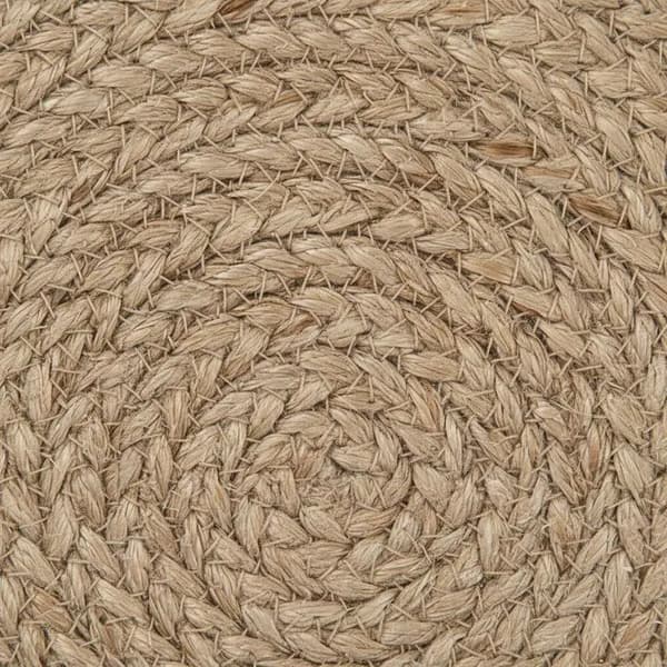 Tæppe, Jute Bagside, Ensfarvet Mønster,Brun
