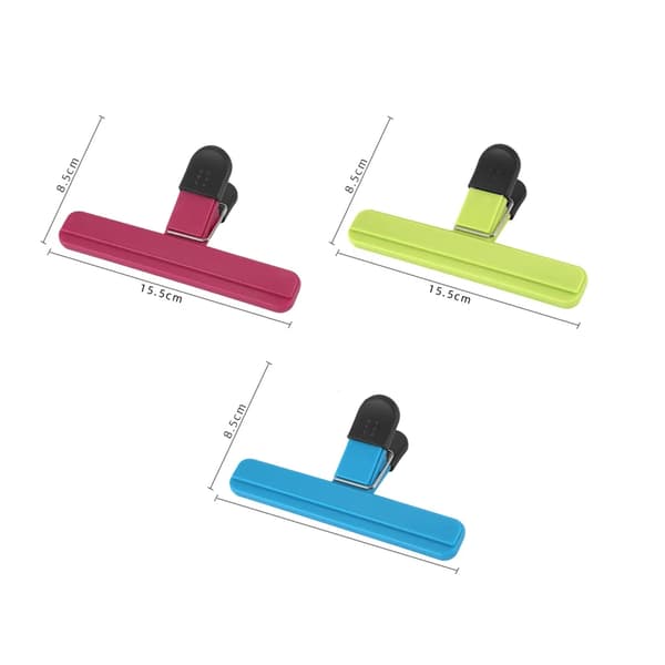 Påseklämmor, Lätt Grepp, Miljövänlig Design,L - 3Pcs