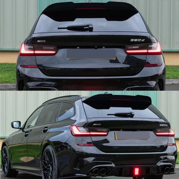 Bakspoiler, Aerodynamisk Design, Hållbart Material,Glansig svart