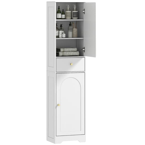 Badrumsskåp, Modern Design, Gott om Förvaring, VIT