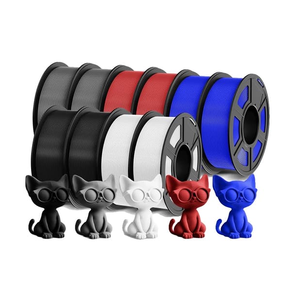3D-printer filament, 1,75 mm diameter, boblefri ydeevne,PLA PLUS 10 MIX01