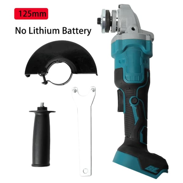 Vinkelslip, Borstlös Motor, 3 Hastighetskontroll,125mm Ingen batteri