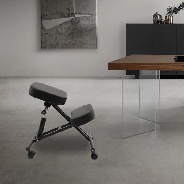 Knæstol, Justerbar Højde, Ergonomisk Design,sort