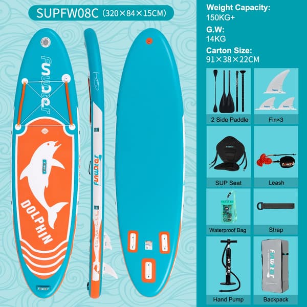 Paddle Board, Kajak Kompatibilitet, Hållbart PVC Material,SUPFW08C