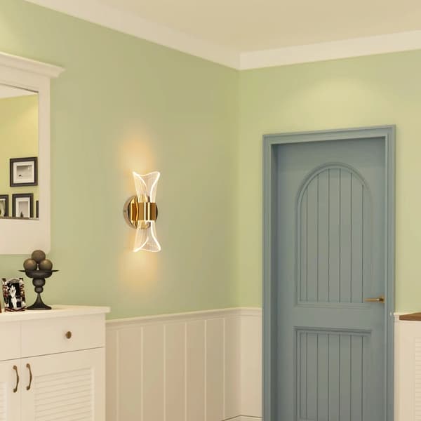 Indendørs LED Væglampe, Dæmpbar, Moderne Design,Guld