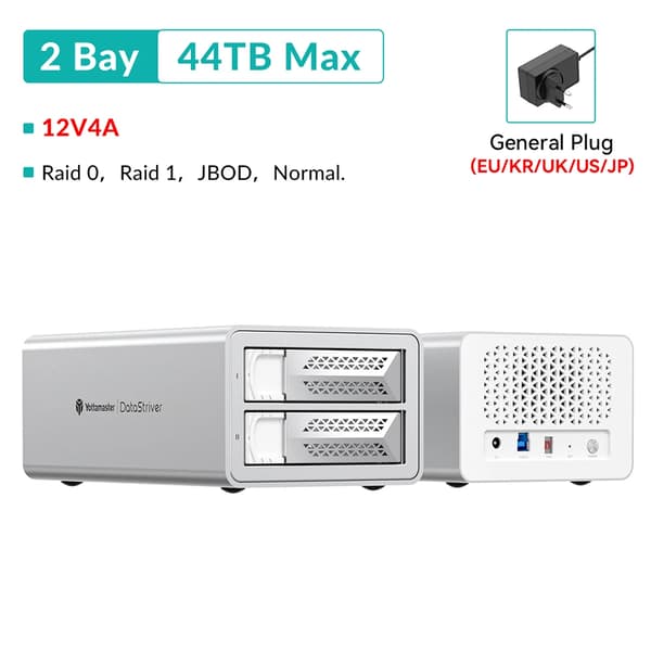 DAS & RAID Docking Station, USB 3.0, Understøtter Flere Bays,2Bay RAID-VN200RU3