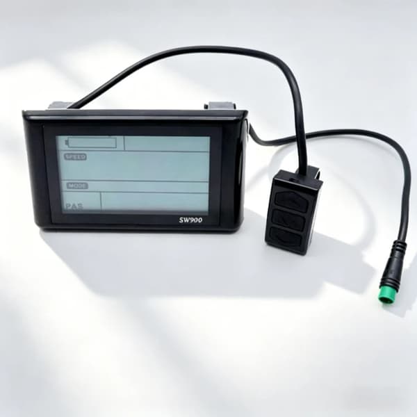 E-Cykel Computer, LCD Skærm, Universel Kompatibilitet,sort