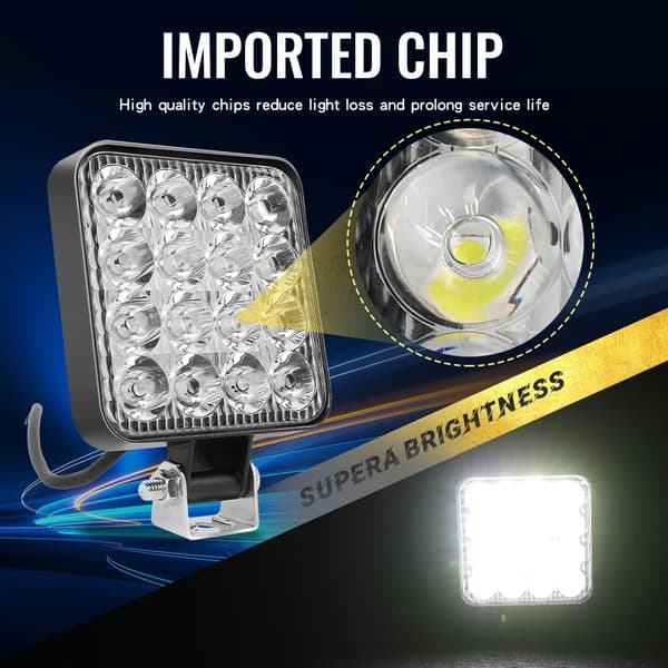 Arbejdslampe, Super Lys LED, Vandtæt Design,4PC