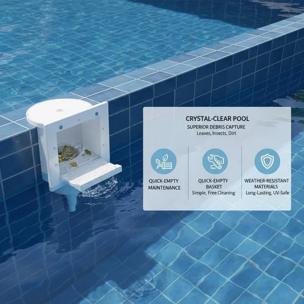 Poolskimmer Set, Lättstädad Design, Hållbar Konstruktion,armégrön