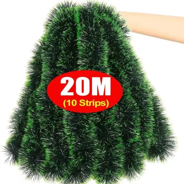 Krans, PVC Materiale, Indendørs Dekoration,Dyb Grøn-20M