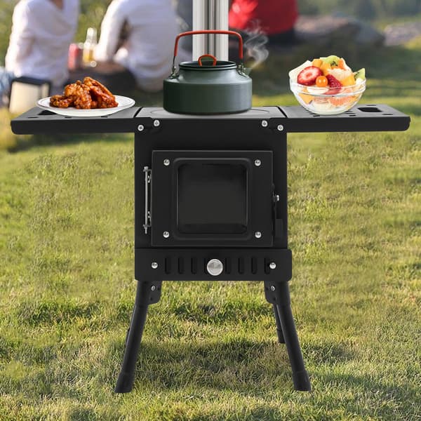 Campingkök, Bärbar Design, Mångsidig Matlagning,svart