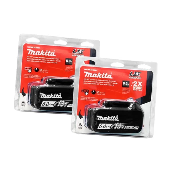 Uppladdningsbart Batteri, 6000mAh Kapacitet, Säkerhetsfunktioner,2PCS 6.0Ah