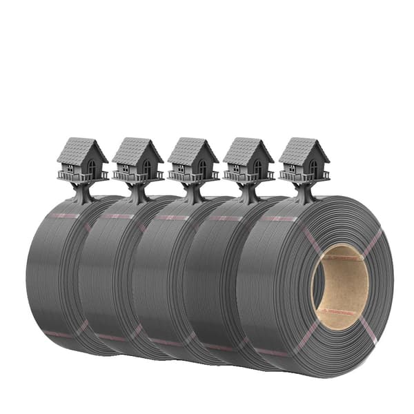 3D-printer filament, PLA Plus, miljøvenligt design,PLA Grå 5Ruller