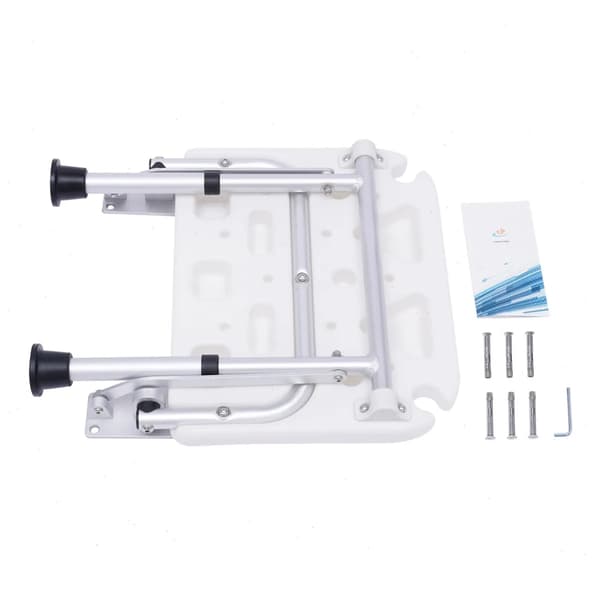 Duschstol, Fällbar Design, Justerbar Höjd,VIT