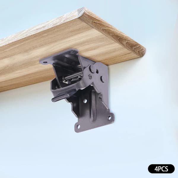 Foldbart beslag, pladsbesparende design, robust konstruktion,sort