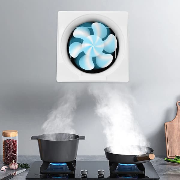 Utsugningsfläkt, Kraftfull Luftflöde, Låg Bullernivå,220 V, Vit