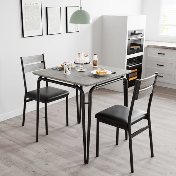 Spisebordssæt, Pladsbesparende Design, Moderne Stil,Grå