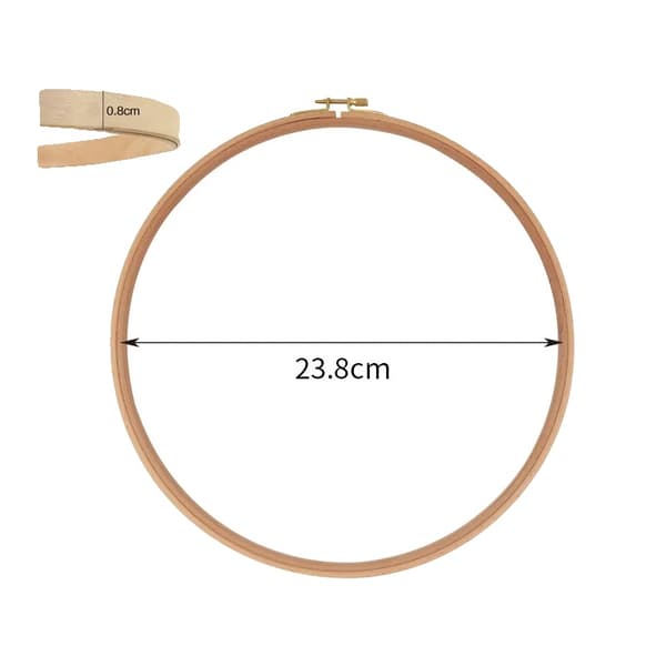 Broderiramset, Bokträ, Lätt och Hållbart,1st-d, 9tum
