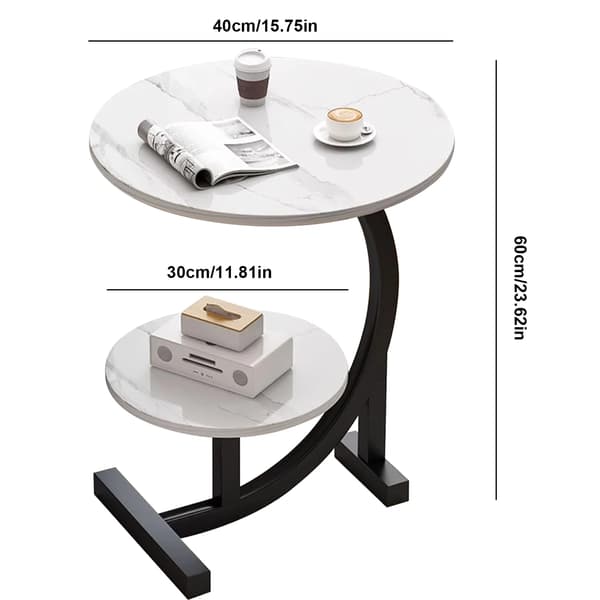 Kaffebord, Moderne Design, Dobbelt Hyldeopbevaring,B