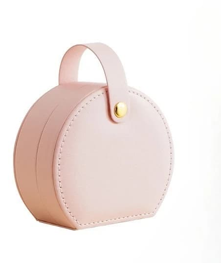 Smyckesförvaringslåda, Kompakt Design, Bärbar Organisatör,Rosa