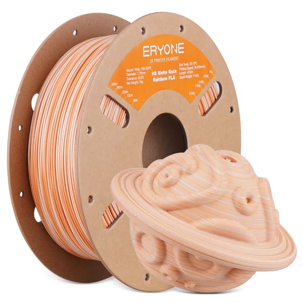 3D-printer filament, mat finish, gradient multicolor,HS-Mapl Amber