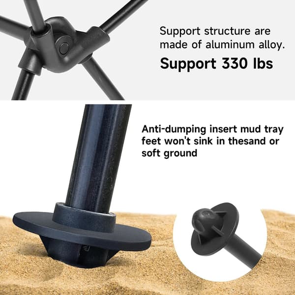 Bärbar Fällstol, Ergonomisk Design, Kraftig Konstruktion,BEIGE
